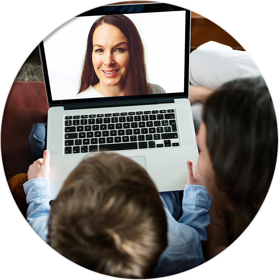 Therapie per Videochat am Laptop